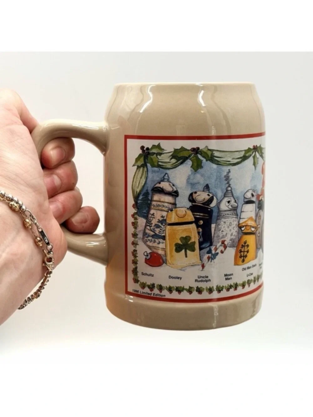 Vintage 90s Webco Utica Club Characters Beer Stein Mug FX Matt Brewing Company